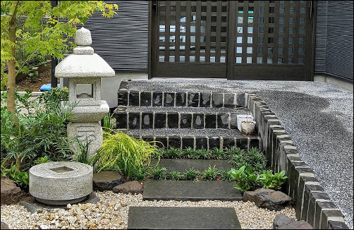 玄関前の庭 千葉県 東京都の造園 植栽 庭施工 造園業専門店 新美園